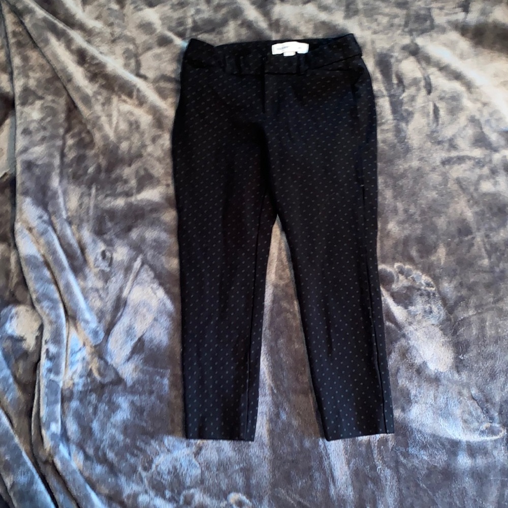 Old navy black with polka dots work pants